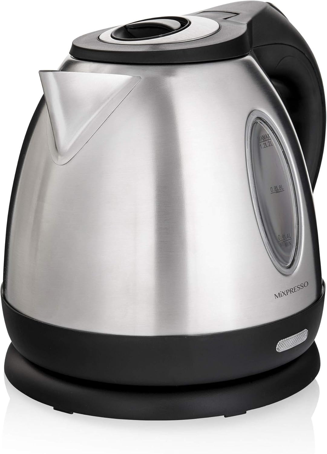 Mixpresso 1.2L Stainless Steel Cordless Electric Kettle with Boil Dry Protection