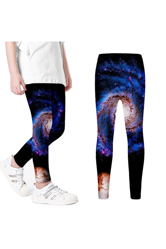 Baby Girls Pants Leggings Gradient Print Stretch Yoga Clothes Outwear,Blue,18-24 Months