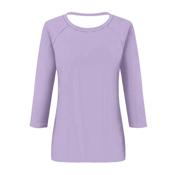 MIXUE Boho Tops For Women Autumn Winter Solid Color Sleeve Round Neck Long Sleeve Casual T Shirts Holiday Wear,Black,XXL