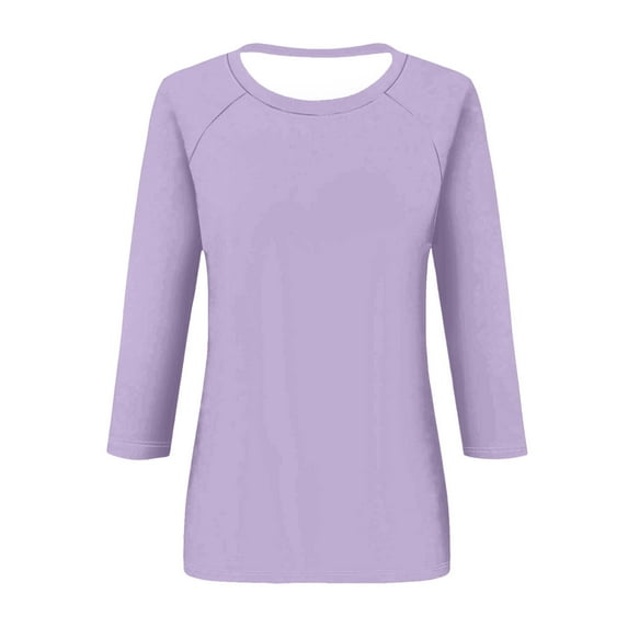 MIXUE Boho Tops For Women Autumn Winter Solid Color Sleeve Round Neck Long Sleeve Casual T Shirts Holiday Wear,Black,XXL