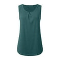 thumbnail image 1 of MIXUE Boho Tops For Women Summer Solid Color Round Neck Sleeveless Sports Loose Vest Pullover Shirts For Women T-shirts Outwear,Green,M, 1 of 3
