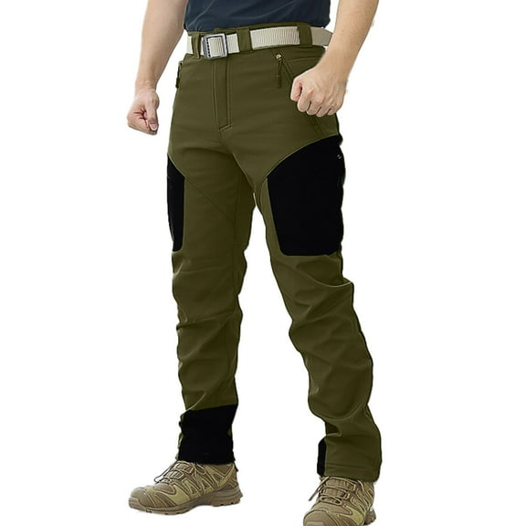 MIXUE Cargo Pants for Men Solid Color Training Work Casual Loose Comfortable Trendy Sport Pocket Trousers Activewear,Green,S