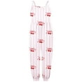 thumbnail image 1 of MIXUE Girls Jumpsuits & Rompers Kids Summer Cherry Print Spaghetti Strap Sleeveless Overalls Bodysuits Streetwear,Pink,7-8 Years, 1 of 4