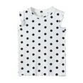thumbnail image 1 of MIXUE Girls Tops & T-Shirts Kids Summer Dots Print Round Neck Short Sleeve Casual Comfortable Stretchy Tee Shirts Streetwear,White,7-8 Years, 1 of 2