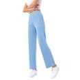 thumbnail image 1 of MIXUE Jeans For Women Denim Solid Color High Waist Elastic Straight Leg Trousers Pants Streetwear,Blue,XXL, 1 of 3