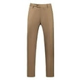 thumbnail image 1 of MIXUE Mens Cargo Pants Solid Color Classic Veneer Crease Flat Head Chinos Mature Straight Leg Sweatpants for Men Streetwear,Brown,XL, 1 of 2