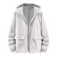thumbnail image 1 of MIXUE Mens Coats And Jackets Autumn Winter Solid Color Hooded Long Sleeve Zip Up Lightweight Sports Casual Coat Sportswear,Gray,XXXXL, 1 of 4