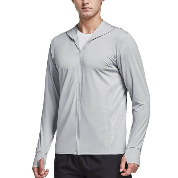 MIXUE Mens Coats And Jackets Autumn Winter Solid Color Hooded Long Sleeve Zip Up Slim Lightweight Fitness Running Coat Daily-Wear,Red,S