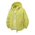 thumbnail image 1 of MIXUE Mens Coats And Jackets Autumn Winter Solid Color Hooded Long Sleeve Zip Up Loose Fit Casual Lightweight Comfortable Breathable Windbreaker Coat Sportswear,Yellow,M, 1 of 3