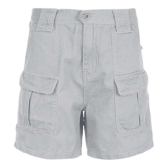 MIXUE Mens Shorts Summer Cargo Solid Color Elastic Waist Drawstring Casual Classic Work Streetwear,White,M