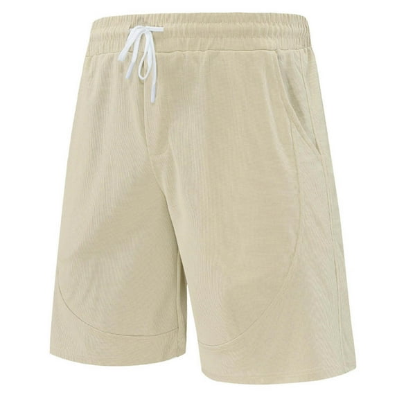 MIXUE Mens Shorts Summer Solid Color Casual Basketball Slim Fitness Thin Stretch Casual Running Training Quick Drying Trousers Sports Mens Workout Shorts Streetwear,Brown,L