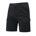 thumbnail image 1 of MIXUE Mens Shorts Summer Solid Color Elastic Waist Loose Fit Sports Beach Outdoor Sportwear,Black,XXXL, 1 of 9