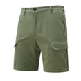 thumbnail image 1 of MIXUE Mens Shorts Summer Solid Color Elastic Waist Loose Fit Sports Beach Outdoor Sportwear,Green,M, 1 of 9