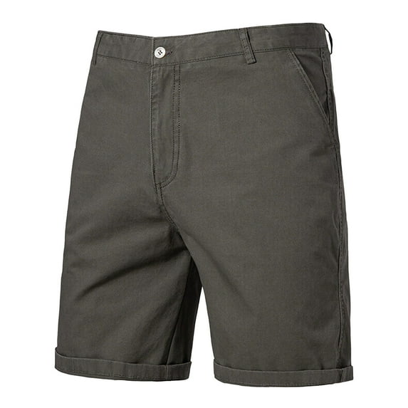 MIXUE Mens Shorts Summer Solid Color Loose Fit Casual Cargo Lightweight Outdoor Plus Size Mens Workout Shorts Daily-Wear,Green,33