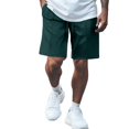 thumbnail image 1 of MIXUE Mens Shorts Summer Solid Color Outdoor Casual Mens Workout Shorts Holiday Wear,Green,L, 1 of 5
