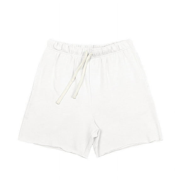 MIXUE Mens Shorts Summer Solid Color Sport Athletic Gym Mens Workout Shorts Sportwear,White,M