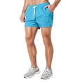 thumbnail image 1 of MIXUE Mens Shorts Summer Solid Color Sports Casual Running Thin Gym Exercise Mens Workout Shorts Outwear,Blue,L, 1 of 5