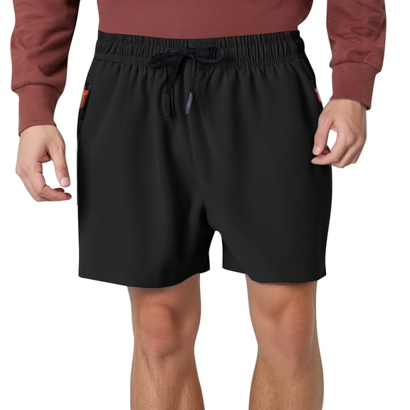 MIXUE Mens Shorts Summer Solid Color Tight Fitness Running Stretch Basketball Base Training Compression Fitness Mens Workout Shorts Beachwear,Black,M