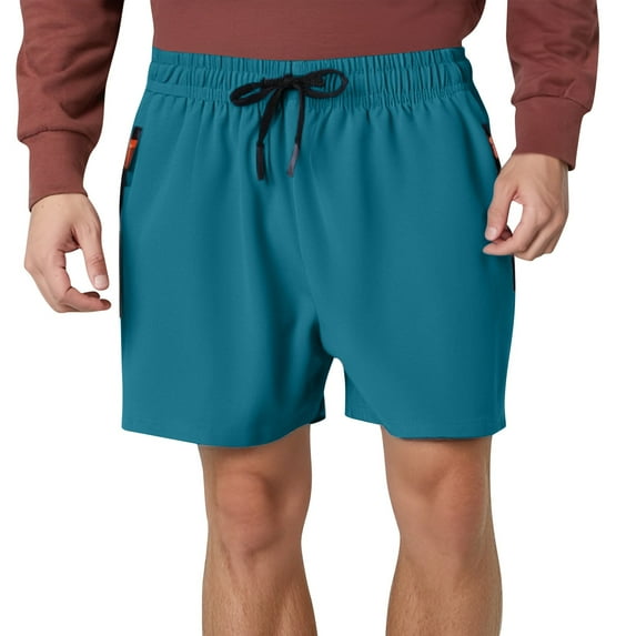 MIXUE Mens Shorts Summer Solid Color Tight Fitness Running Stretch Basketball Base Training Compression Fitness Mens Workout Shorts Outwear,Blue,L