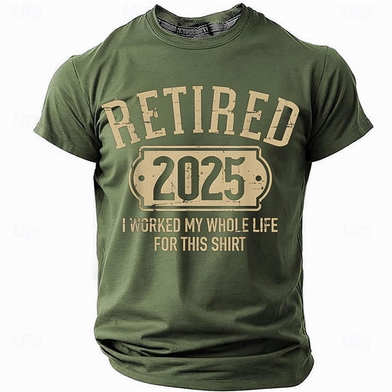 MIXUE Shirts For Men Summer Letter Print Round Neck Short Sleeve Breathable Casual Pullover Tops Tshirts Streetwear,Green,XXXXL