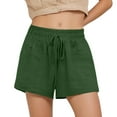 thumbnail image 1 of MIXUE Shorts For Women Summer Solid Color Casual Fashion Lace Up Loose Womens Shorts Streetwear,Green,XXXXL, 1 of 4