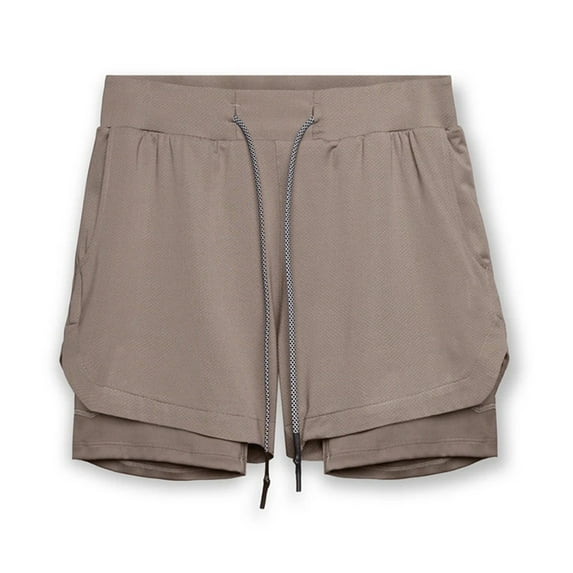 MIXUE Shorts For Women Summer Solid Color Elastic Waist Drawstring Running Gym Outdoor Athletic Shorts Streetwear,Brown,XXXXL