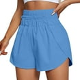 thumbnail image 1 of MIXUE Shorts For Women Summer Solid Color Running Workout Elastic Waist Athletic Yoga Sports Womens Shorts Daily-Wear,Blue,XL, 1 of 5