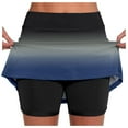 thumbnail image 1 of MIXUE Skirts For Women Summer Gradient Print Elastic High Waist Yoga Sports Mini Tennis Skirt Beachwear,Gray,XXXXL, 1 of 6