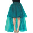 thumbnail image 1 of MIXUE Skirts For Women Summer Mesh Solid Color Layered High Waist A Line Elegant Midi Casual Performance Skirt Daily-Wear,Green,One Size, 1 of 4