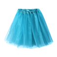 thumbnail image 1 of MIXUE Skirts For Women Summer Mesh Solid Color Pleated Tutu Elastic Waist A Line Fashion Mini Skirt Activewear,White,One Size, 1 of 3