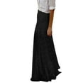 thumbnail image 1 of MIXUE Skirts For Women Summer Sequins Solid Color Elastic High Waist A Line Elegant Slim Fit Maxi Skirt Outwear,Black,L, 1 of 5