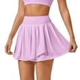 thumbnail image 1 of MIXUE Skirts For Women Summer Solid Color Athletic Slim Fit Stretch Exercise Yoga Casual Fitness Mini Tennis Skirt Outwear,Pink,M, 1 of 8