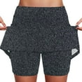 thumbnail image 1 of MIXUE Skirts For Women Summer Solid Color Elastic High Waist Casual Sports A Line Mini Tennis Skirt Activewear,Gray,XXXXXXL, 1 of 6