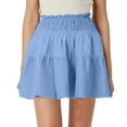 thumbnail image 1 of MIXUE Skirts For Women Summer Solid Color Flowy A Line High Waisted Pleated Cute Mini Tennis Skirt Sportwear,Blue,XXL, 1 of 5
