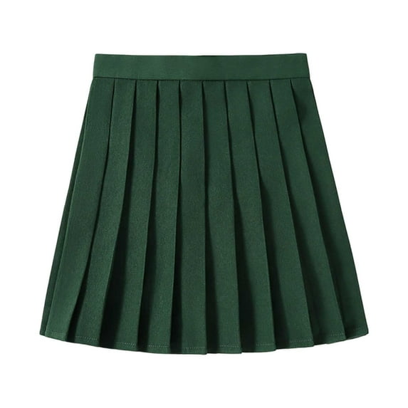 MIXUE Skirts For Women Summer Solid Color Pleated Casual Party Dance Mini Tennis Skirt Beachwear,Green,L