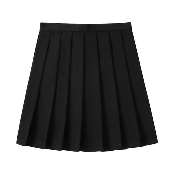 MIXUE Skirts For Women Summer Solid Color Pleated Casual Party Dance Mini Tennis Skirt Daily-Wear,Black,XXXXL