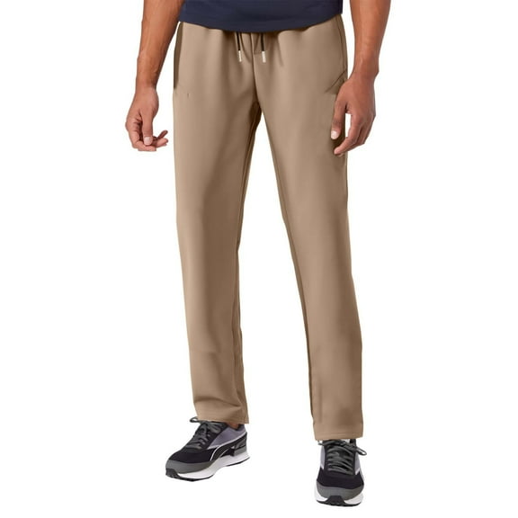 MIXUE Sweatpants for Men Solid Color Drape Linen Trendy Casual Thin Trousers Streetwear,Brown,XXXXL