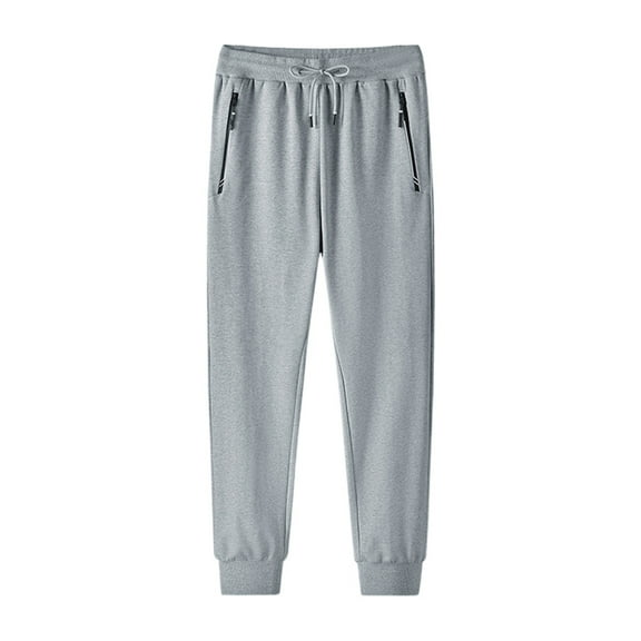MIXUE Sweatpants for Men Summer Solid Color Loose Casual Straight Leg Sports Trousers Streetwear,Gray,L