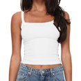thumbnail image 1 of MIXUE Tank Top for Women Summer Solid Color Fashionable Sexy Lace Suspender Camisole Vest Holiday Wear,White,XL, 1 of 4
