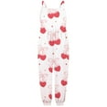 thumbnail image 1 of MIXUE Toddler Girls Jumpsuits & Rompers Summer Strawberry Print Spaghetti Strap Sleeveless Overalls Bodysuits Daily-Wear,Pink,3-4 Years, 1 of 4