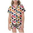 thumbnail image 1 of MIXUE Toddler Girls Outfit Sets Easter Bunny Floral Print Kids Short Sleeve Pajama With Shorts Boys Sportwear,White,2-3 Years, 1 of 4