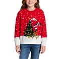 thumbnail image 1 of MIXUE Toddler Girls Sweaters Holiday Knitwear Christmas Day Winter Celebrations Kids Boys Sweater Crew Neck School Uniforms, 1 of 9