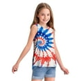 thumbnail image 1 of MIXUE Toddler Girls T-Shirts & Tank Tops Summer Fourth Of July Independence Day Tie Dye Print Round Neck Sleeveless Loose Casual Tshirts Holiday Wear,Blue,2-3 Years, 1 of 4