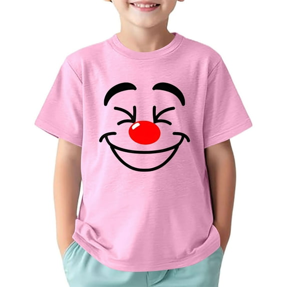 MIXUE Toddler Girls Tops & T-Shirts Cartoon Print Crew Neck Short Sleeve Sports Casual Comfortable Tops Pullover T Shirts Activewear,Pink,10-12 Years