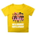 thumbnail image 1 of MIXUE Toddler Girls Tops & T-Shirts Kids Cartoon Letter Print Round Neck Short Sleeve Casual Child Pullover Tshirts Holiday Wear,Yellow,3-4 Years, 1 of 4