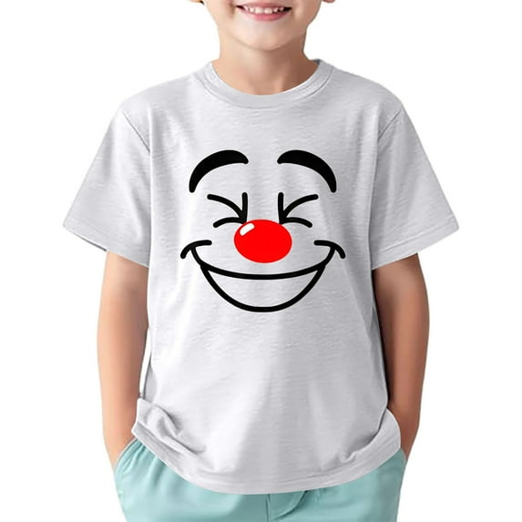 MIXUE Toddler Girls Tops & T-Shirts Kids Children Cartoon Print Crew Neck Short Sleeve Sports Casual Comfortable Tops Pullover T Shirts Daily-Wear,White,6-7 Years