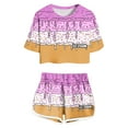 thumbnail image 1 of MIXUE Tween Girls Outfit Sets Summer Ice Cream Print Crew Neck Short Sleeve T Shirt Tops Shorts Casual 2 Piece Pajamas Streetwear,Pink,11-12 Years, 1 of 4