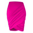 thumbnail image 1 of MIXUE Women Skirts Cross High Waist Solid Color Casual Slim Basic Skirts Elegant Stretchy A Line Cocktail Party Pencils Skirts, 1 of 2