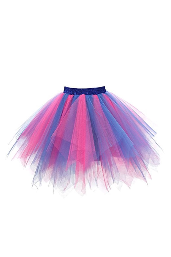 Women Tulle Skirts Carnival Colours Short Pleated Tutu Dancing Skirts Party Princess Puffy Layered Skirt Fluffy Ballet Skirts