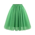 thumbnail image 1 of MIXUE Women Tulle Skirts High Waist Pleated Mesh Skirts Soft Drape Mid Length Mesh Pleated A-Line Flowy Prom Party Swing Skirts, 1 of 2